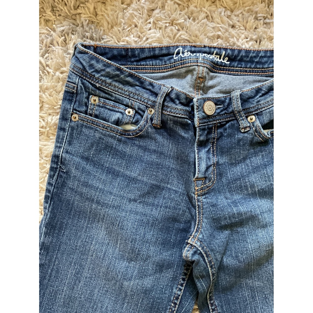 Aeropostale Chelsea Bootcut Jeans Womens 2 Regular Medium Wash Denim Blue 1935 - Picture 4 of 11
